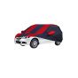 Allextreme MOS5004 Car Body Cover Compatible with Maruti Suzuki Swift Dzire Old Custom Fit Dustproof UV Heat Resistant Indoor Outdoor Body Protection (Navy Blue & Red with Mirror)