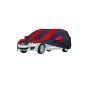 Allextreme MCE5004 Car Body Cover Compatible with Maruti Suzuki Ciaz Custom Fit Dustproof UV Heat Resistant Indoor Outdoor Body Protection (Navy Blue & Red with Mirror)