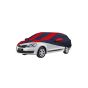 Allextreme SRE5004 Car Body Cover Compatible with Skoda Rapid Custom Fit Dustproof UV Heat Resistant Indoor Outdoor Body Protection (Navy Blue & Red with Mirror)