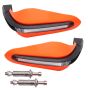 Allextreme EXHB2OR 7/8" 22mm Motorcycle Hand Guard with LED Light Universal Bike Handle Protector Shield Handlebar Protection Gear (Orange)
