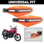 Allextreme EXHB2OR 7/8" 22mm Motorcycle Hand Guard with LED Light Universal Bike Handle Protector Shield Handlebar Protection Gear (Orange)