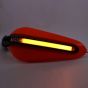 Allextreme EXHB2OR 7/8" 22mm Motorcycle Hand Guard with LED Light Universal Bike Handle Protector Shield Handlebar Protection Gear (Orange)