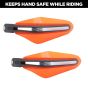 Allextreme EXHB2OR 7/8" 22mm Motorcycle Hand Guard with LED Light Universal Bike Handle Protector Shield Handlebar Protection Gear (Orange)