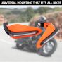 Allextreme EXHB2OR 7/8" 22mm Motorcycle Hand Guard with LED Light Universal Bike Handle Protector Shield Handlebar Protection Gear (Orange)
