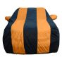 Allextreme KSG5003 Car Body Cover Compatible with Kia Sonet Custom Fit Dustproof UV Heat Resistant Indoor Outdoor Body Protection (Navy Blue & Orange with Mirror)