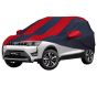 Allextreme MXG5004 Car Body Cover Compatible with Mahindra XUV 300 Custom Fit Dustproof UV Heat Resistant Indoor Outdoor Body Protection (Navy Blue & Red with Mirror)
