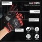 Allextreme Probiker Protective Full Finger Gloves Anti-Skid Surface Breathable Bike Riding Glove for Motorcycle Cycling Climbing Mountaineering Hiking (L, Red)