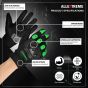 Allextreme Probiker Protective Full Finger Gloves Anti-Skid Surface Breathable Bike Riding Glove for Motorcycle Cycling Climbing Mountaineering Hiking (L, Green)