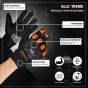 Allextreme Probiker Protective Full Finger Gloves Anti-Skid Surface Breathable Bike Riding Glove for Motorcycle Cycling Climbing Mountaineering Hiking (XXL, Orange)