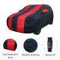 Allextreme KSG5004 Car Body Cover Compatible with Kia Sonet Custom Fit Dustproof UV Heat Resistant Indoor Outdoor Body Protection (Navy Blue & Red with Mirror)