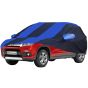 Allextreme MBG5002 Car Body Cover Compatible with Maruti Suzuki Brezza Custom Fit Dustproof UV Heat Resistant Indoor Outdoor Body Protection (Navy Blue & Blue with Mirror)