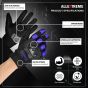 Allextreme Probiker Protective Full Finger Gloves Anti-Skid Surface Breathable Bike Riding Glove for Motorcycle Cycling Climbing Mountaineering Hiking (XXL, Blue)