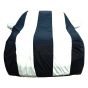 Allextreme MEG5005 Car Body Cover Compatible with Maruti Suzuki Eeco Custom Fit Dustproof UV Heat Resistant Indoor Outdoor Body Protection (Navy Blue & White with Mirror)