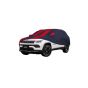 Allextreme JCP5004 Car Body Cover Compatible with Jeep Compass Custom Fit Dustproof UV Heat Resistant Indoor Outdoor Body Protection (Navy Blue & Red with Mirror)