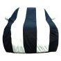 Allextreme MXP5005 Car Body Cover Compatible with Maruti Suzuki XL6 Custom Fit Dustproof UV Heat Resistant Indoor Outdoor Body Protection (Navy Blue & White with Mirror)