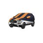 Allextreme MEP5003 Car Body Cover Compatible with Ford Eco Sport Custom Fit Dustproof UV Heat Resistant Indoor Outdoor Body Protection (Navy Blue & Orange with Mirror)