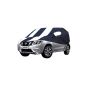 Allextreme NTP5005 Car Body Cover Compatible with Nissan Terrano Custom Fit Dustproof UV Heat Resistant Indoor Outdoor Body Protection (Navy Blue & White with Mirror)