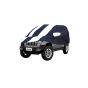 Allextreme JJP5005 Car Body Cover Compatible with Jeep Custom Fit Dustproof UV Heat Resistant Indoor Outdoor Body Protection (Navy Blue & White with Mirror)