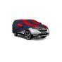 Allextreme CRZ5004 Car Body Cover Compatible with CR-V Custom Fit Dustproof UV Heat Resistant Indoor Outdoor Body Protection (Navy Blue & Red with Mirror)