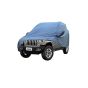 Allextreme JJZ5001 Car Body Cover Compatible with Jeep Custom Fit Dustproof UV Heat Resistant Indoor Outdoor Body Protection (Blue with Mirror)