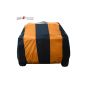 Allextreme HMZ5003 Car Body Cover Compatible with Mobilio Custom Fit Dustproof UV Heat Resistant Indoor Outdoor Body Protection (Navy Blue & Orange with Mirror)