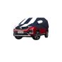 Allextreme MHZ5005 Car Body Cover Compatible with MG Hector Custom Fit Dustproof UV Heat Resistant Indoor Outdoor Body Protection (Navy Blue & White with Mirror)