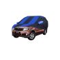 Allextreme MYY5002 Car Body Cover Compatible with Mahindra Xylo Custom Fit Dustproof UV Heat Resistant Indoor Outdoor Body Protection (Navy Blue & Blue with Mirror)