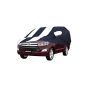 Allextreme IOY5005 Car Body Cover Compatible with Innova old Custom Fit Dustproof UV Heat Resistant Indoor Outdoor Body Protection (Navy Blue & White with Mirror)