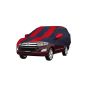 Allextreme IOY5004 Car Body Cover Compatible with Innova old Custom Fit Dustproof UV Heat Resistant Indoor Outdoor Body Protection (Navy Blue & Red with Mirror)