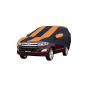 Allextreme IOY5003 Car Body Cover Compatible with Innova old Custom Fit Dustproof UV Heat Resistant Indoor Outdoor Body Protection (Navy Blue & Orange with Mirror)