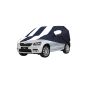 Allextreme SYY5005 Car Body Cover Compatible with Skoda Yeti Custom Fit Dustproof UV Heat Resistant Indoor Outdoor Body Protection (Navy Blue & White with Mirror)