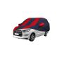 Allextreme RLB5004 Car Body Cover Compatible with Renault Lodgy Custom Fit Dustproof UV Heat Resistant Indoor Outdoor Body Protection (Navy Blue & Red with Mirror)