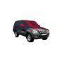 Allextreme HTB5004 Car Body Cover Compatible with Hyundai Terracan Custom Fit Dustproof UV Heat Resistant Indoor Outdoor Body Protection (Navy Blue & Red with Mirror)
