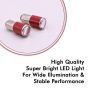 Allextreme BAY15D 1157 LED Parking Bulb 5W Universal Ultra-Bright Brake Tail Light for Car (Red, 2 Pcs)