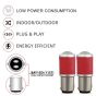 Allextreme BAY15D 1157 LED Parking Bulb 5W Universal Ultra-Bright Brake Tail Light for Car (Red, 2 Pcs)