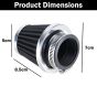 AllExtreme EXAFIL1 Extended Air Filter with Clamp Engine Replacement Inlet Rubber Intake Induction Kit for All Motorcycle and Bikes (42mm, Universal)