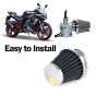 AllExtreme EXAFIL1 Extended Air Filter with Clamp Engine Replacement Inlet Rubber Intake Induction Kit for All Motorcycle and Bikes (42mm, Universal)