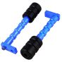 AllExtreme EXPLGL2 Universal Motorcycle Frame Slider Falling Protector Motorcycle Crash Guard Pads Compatible with Kawasaki Yamaha Suzuki KTM (Blue)