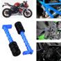 AllExtreme EXPLGL2 Universal Motorcycle Frame Slider Falling Protector Motorcycle Crash Guard Pads Compatible with Kawasaki Yamaha Suzuki KTM (Blue)