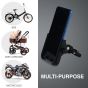 Allextreme EXHMU01 Handle Bar Mount Mobile Cell Phone Holder Cradle Stand 360 Rotation for Motorcycle and Bike (Black)