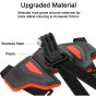 Allextreme ALLEX0A Motorcycle Helmet Front Chin Mount Strap Foldable Holder Compatible for GoPro Hero 10 9 8 7 6 5 Osmo Insta 360 Accessories Cellphone and Action Camera