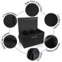 Allextreme EX-IT00 Trunk Organizer with Multi-Compartment, Backseat Organizer, Collapsible Anti-Slip Storage Utility Tool for Space Saver for Cars, SUVs & Trucks (Black, 6 Pockets)
