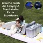 Allextreme M1 Multifunctional Inflatable Car Bed Mattress Universal Car Back Seat for Baby Travel Air Inflation with Two Air Pillows, Car Air Pump and Repair Kit (Grey)