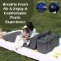 Allextreme M1 Multifunctional Inflatable Car Bed Mattress Universal Car Back Seat Travel Air Inflation with Two Air Pillows, Car Air Pump and Repair Kit (Black)