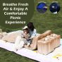 Allextreme M1 Multifunctional Inflatable Car Bed Mattress Universal Car Back Seat Travel Air Inflation with Two Air Pillows, Car Air Pump and Repair Kit (Beige)