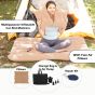 Allextreme A2 Multifunctional Inflatable Car Bed Mattress Universal Car Back Seat for Baby Travel Air Inflation with Two Air Pillows, Car Air Pump and Repair Kit (Beige)