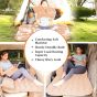 Allextreme A2 Multifunctional Inflatable Car Bed Mattress Universal Car Back Seat for Baby Travel Air Inflation with Two Air Pillows, Car Air Pump and Repair Kit (Beige)
