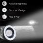 Allextreme EXSS2P Universal Car Projector LED Fog Light COB Halo White Angel Eye Rings for Cars (10W, 2 PCS)