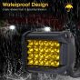 Allextreme EXLEDS2 24 LED Fog Light Bar Waterproof 4 Inch CREE Cube Work Light for Bike Cars and Motorcycle, 72W, Yellow Light (Pack of 2)