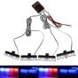Allextreme EX3EX 4 LED Flash Strobe Lamp Police Emergency Warning Light for Motorcycle Cars and Bike (12W, Set of 4)